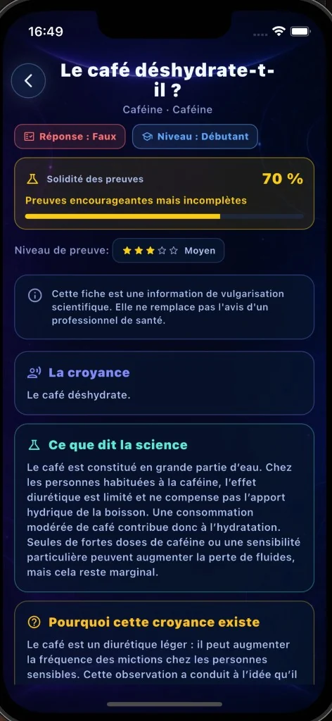 Écran Orion : fiche d’idée reçue avec réponse et niveau de preuve